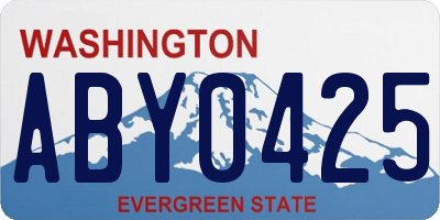 WA license plate ABY0425