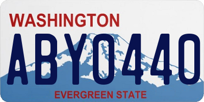 WA license plate ABY0440