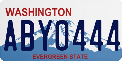WA license plate ABY0444