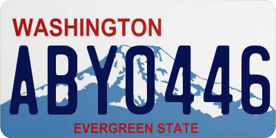 WA license plate ABY0446