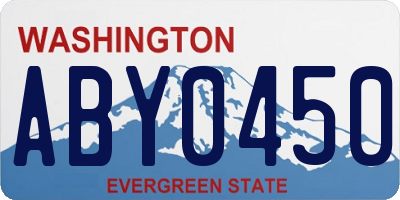 WA license plate ABY0450