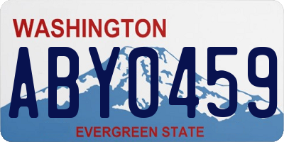 WA license plate ABY0459