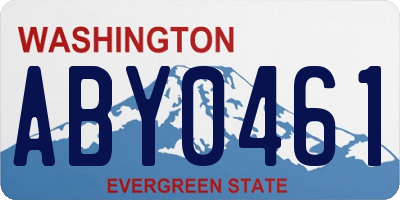 WA license plate ABY0461
