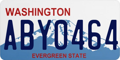 WA license plate ABY0464