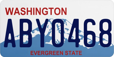 WA license plate ABY0468
