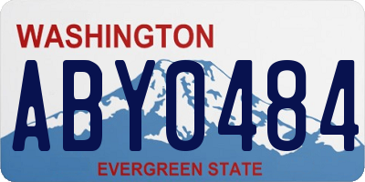 WA license plate ABY0484