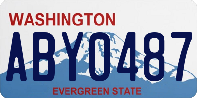 WA license plate ABY0487