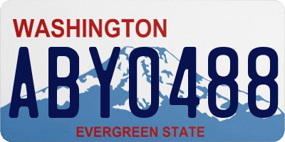 WA license plate ABY0488