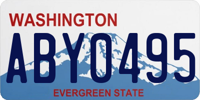 WA license plate ABY0495