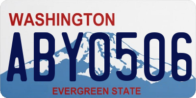 WA license plate ABY0506