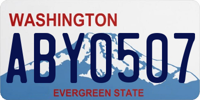 WA license plate ABY0507