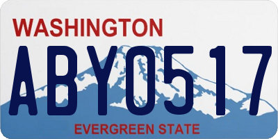 WA license plate ABY0517