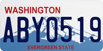 WA license plate ABY0519