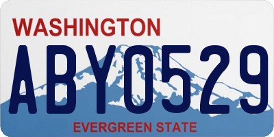 WA license plate ABY0529