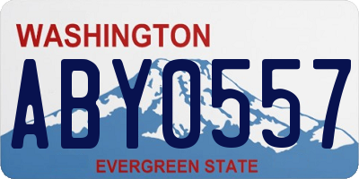 WA license plate ABY0557