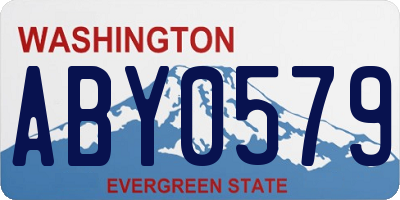WA license plate ABY0579