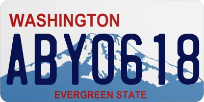 WA license plate ABY0618