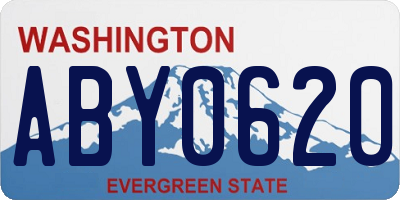 WA license plate ABY0620