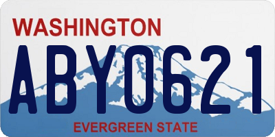 WA license plate ABY0621