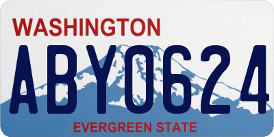 WA license plate ABY0624