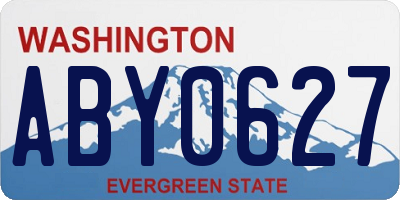 WA license plate ABY0627