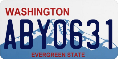 WA license plate ABY0631