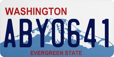 WA license plate ABY0641