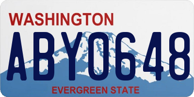 WA license plate ABY0648