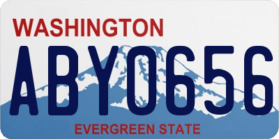 WA license plate ABY0656