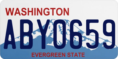 WA license plate ABY0659