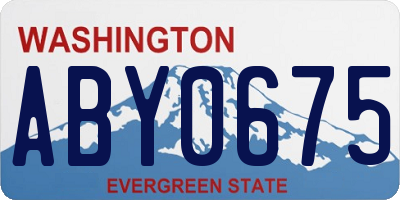 WA license plate ABY0675