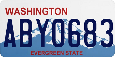 WA license plate ABY0683