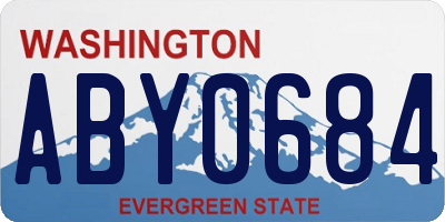WA license plate ABY0684