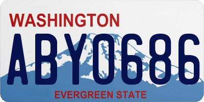 WA license plate ABY0686