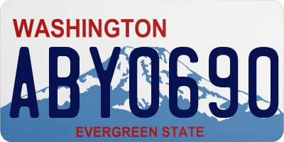 WA license plate ABY0690