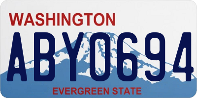 WA license plate ABY0694