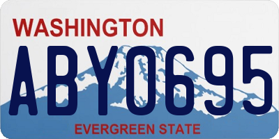 WA license plate ABY0695
