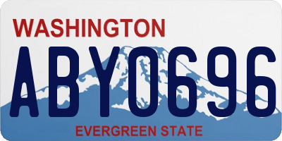 WA license plate ABY0696