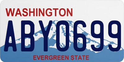 WA license plate ABY0699