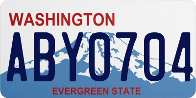 WA license plate ABY0704