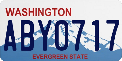 WA license plate ABY0717