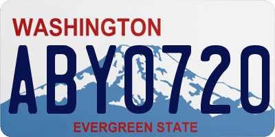 WA license plate ABY0720