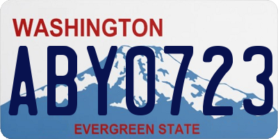 WA license plate ABY0723