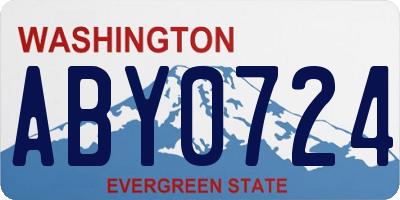WA license plate ABY0724