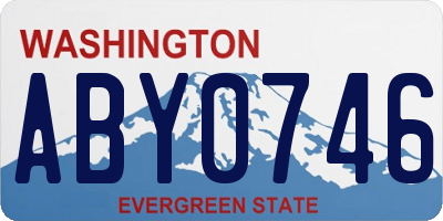 WA license plate ABY0746