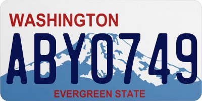 WA license plate ABY0749