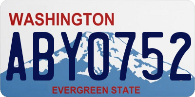 WA license plate ABY0752