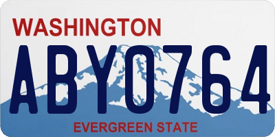 WA license plate ABY0764