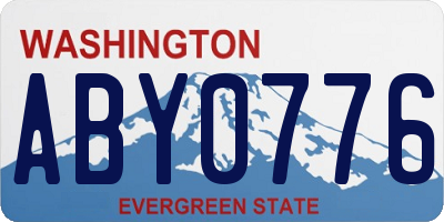 WA license plate ABY0776
