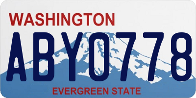 WA license plate ABY0778
